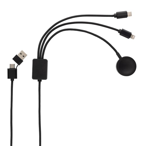 Terra RCS rPET 6-in-1 charging cable with watch charger