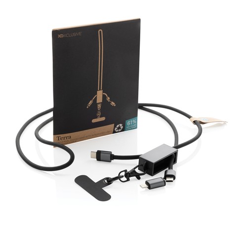 Terra RCS recycled PET phone cord with 60W dual charge cable