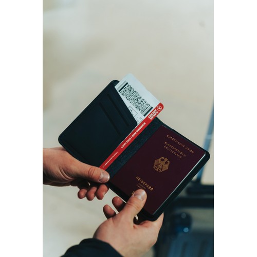 Trackmate RCS rpolyester passport holder worldwide locating