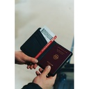 Trackmate RCS rpolyester passport holder worldwide locating