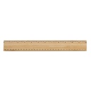Timberson extra thick 30cm double sided bamboo ruler