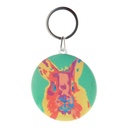 Pin button keyring KeyBadge RPET Maxi