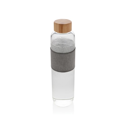 Impact borosilicate glass bottle with bamboo lid