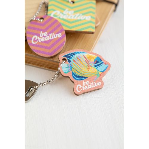Custom Keyring CreaFob Wood