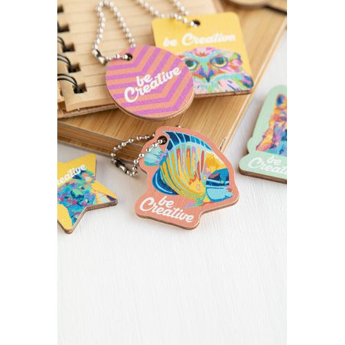 Custom Keyring CreaFob Wood