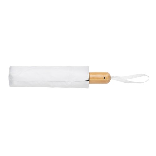 21" Impact AWARE™ RPET 190T bamboo auto open/close umbrella
