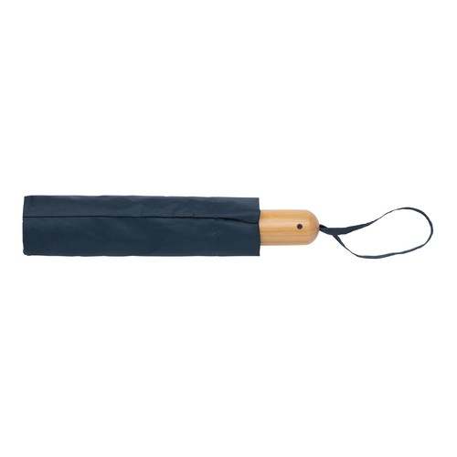 21" Impact AWARE™ RPET 190T bamboo auto open/close umbrella