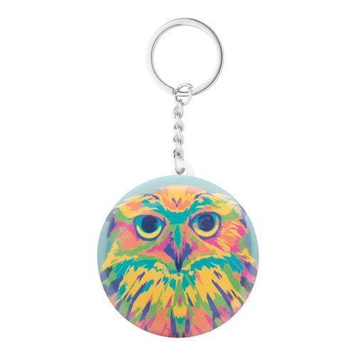 Pin Button Keyring KeyBadge Bottle
