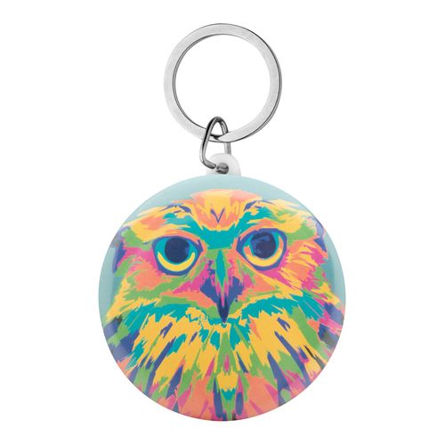 Pin Button Keyring KeyBadge Maxi