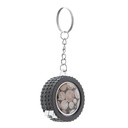 Keyring With Tape Measure Wheel