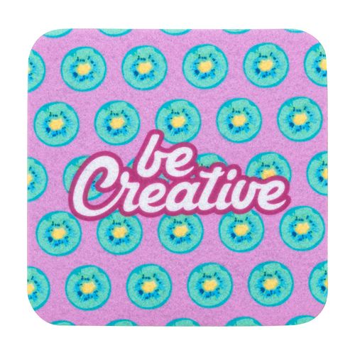 Rpet Felt Coaster, Square CreaFelt Drink Plus