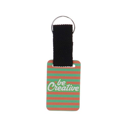 Custom Keyring, Rectangle Woody Strap