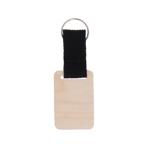 Custom Keyring, Rectangle Woody Strap