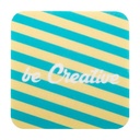 Rpet Felt Coaster, Square CreaFelt Drink