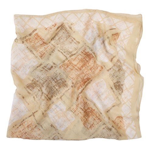 Ladies Scarf, 90×90, Brown Detty