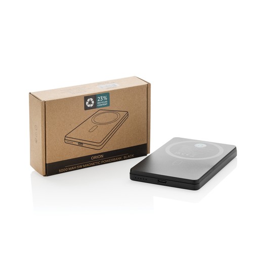 Orion RCS recycled aluminum 5000 mah 5W magnetic powerbank