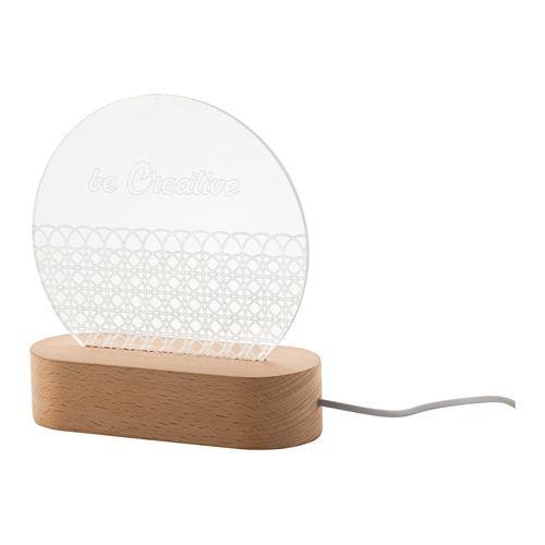 Led Light Trophy, Round Woodify