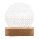 Led Light Trophy, Round Woodify