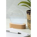 Led Light Trophy, Round Woodify