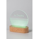 Led Light Trophy, Round Woodify