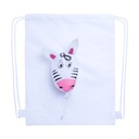 Drawstring Bag, Zebra Noah