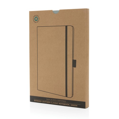 Sam A5 RCS certified bonded leather classic notebook