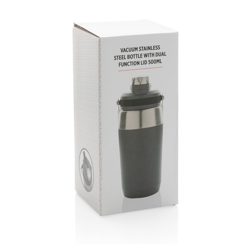 Vacuum stainless steel dual function lid bottle 500ml