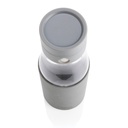 Ukiyo glass hydration tracking bottle with sleeve