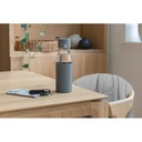 Ukiyo glass hydration tracking bottle with sleeve