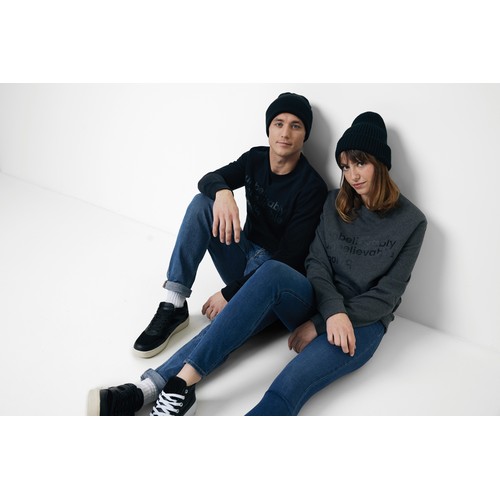 Iqoniq Denali recycled cotton crew neck undyed