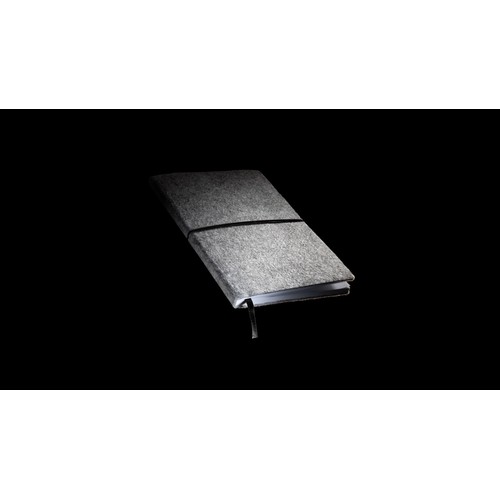 GRS certified recycled felt A5 softcover notebook