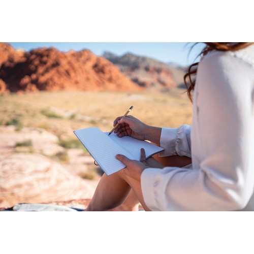 GRS certified recycled felt A5 softcover notebook