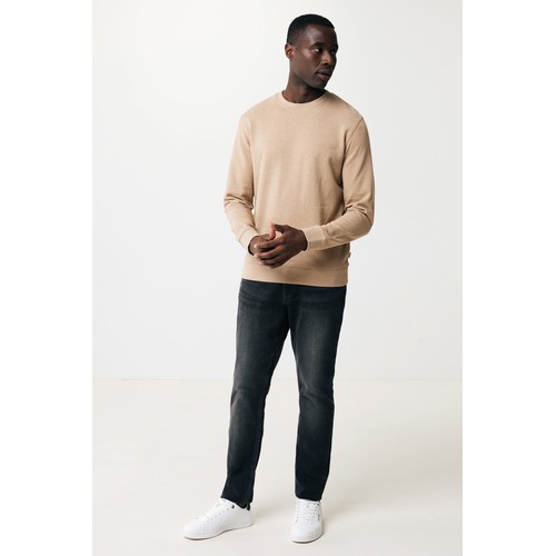 Iqoniq Denali recycled cotton crew neck undyed