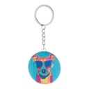 Pin button keyring KeyBadge RPET Mini