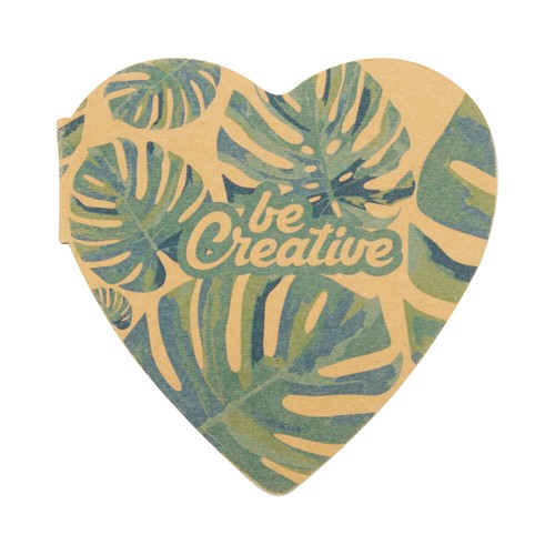 Custom sticky notepad CreaStick Heart Eco