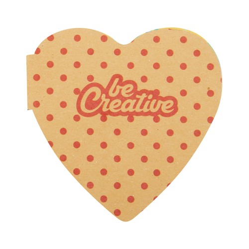 Custom sticky notepad CreaStick Heart Eco