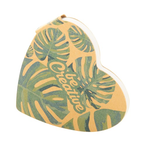 Custom sticky notepad CreaStick Heart Eco