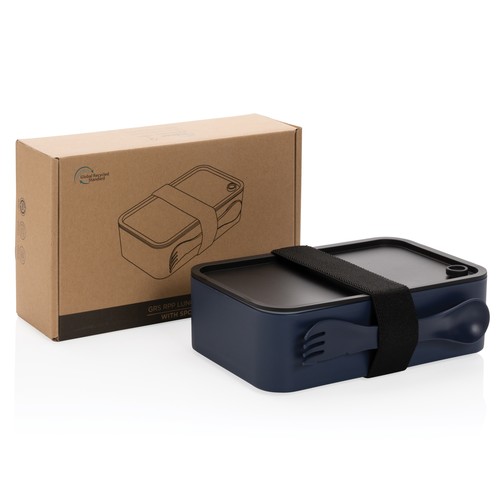 GRS recycled PP lunch box with spork