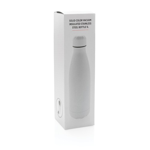 Solid colour vacuum stainless steel bottle 1L