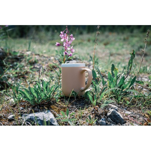 Ceramic mug with white rim 300ml
