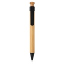 Bamboo pen with wheatstraw clip