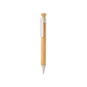 Bamboo pen with wheatstraw clip