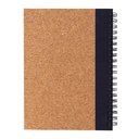 Cork spiral notebook with pen