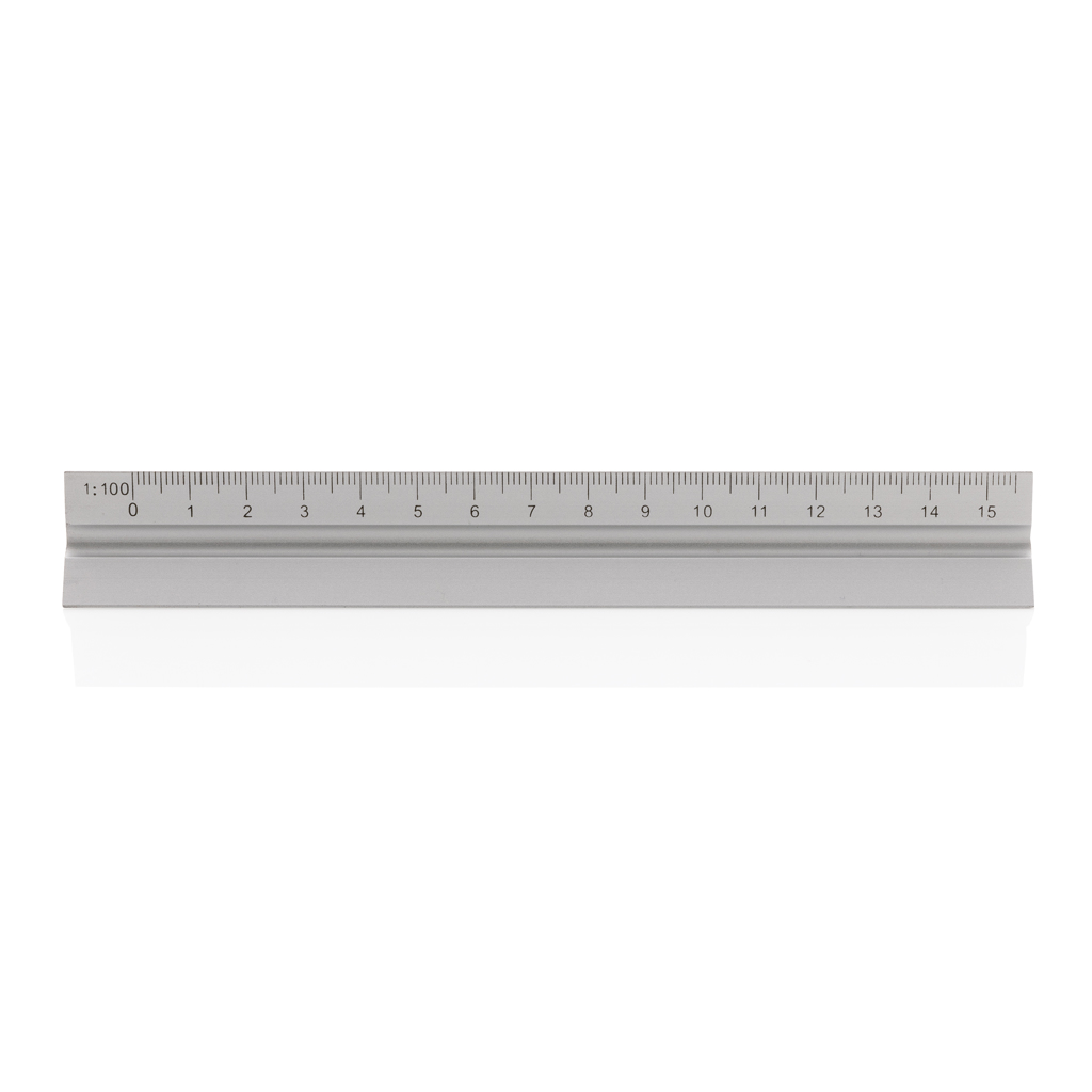 Aluminium driehoekige liniaal 15 cm
