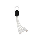 4-in-1 kabel met karabijnhaak
