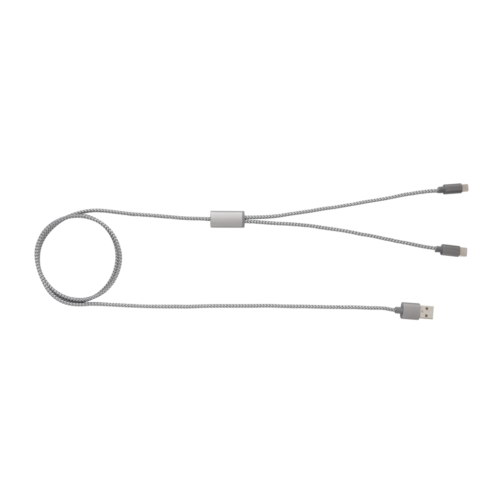3-in-1 gevlochten nylon kabel