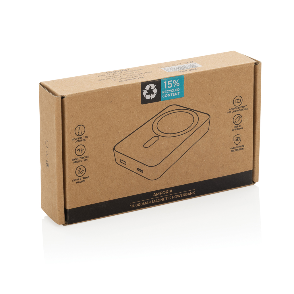 Amporia RCS rplastic magnetische 10.000 mAh powerbank