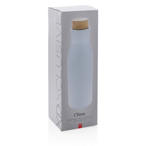 Clima leakproof vacuum bottle with steel lid