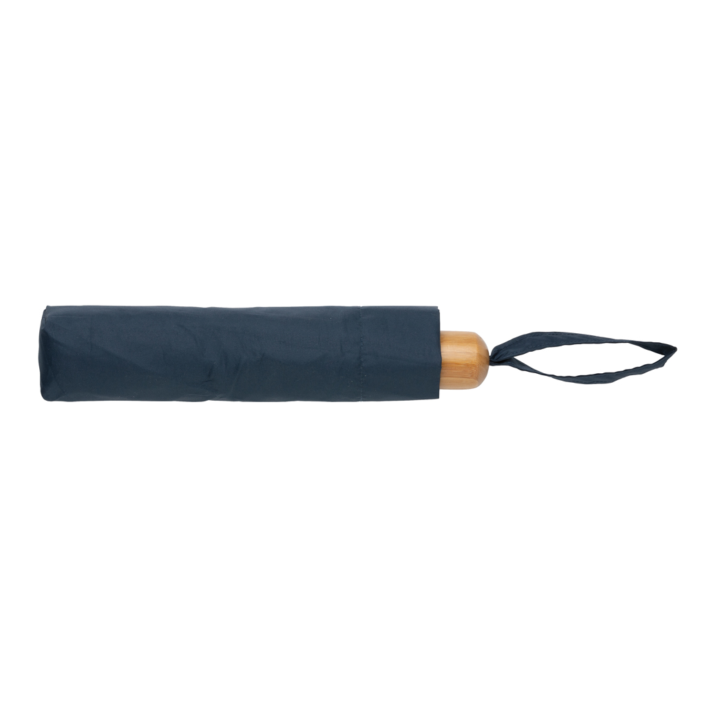 20.5" Impact AWARE™ RPET 190T pongee bamboe miniparaplu