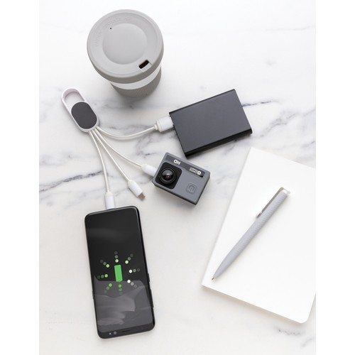 4-in-1 cable with carabiner clip